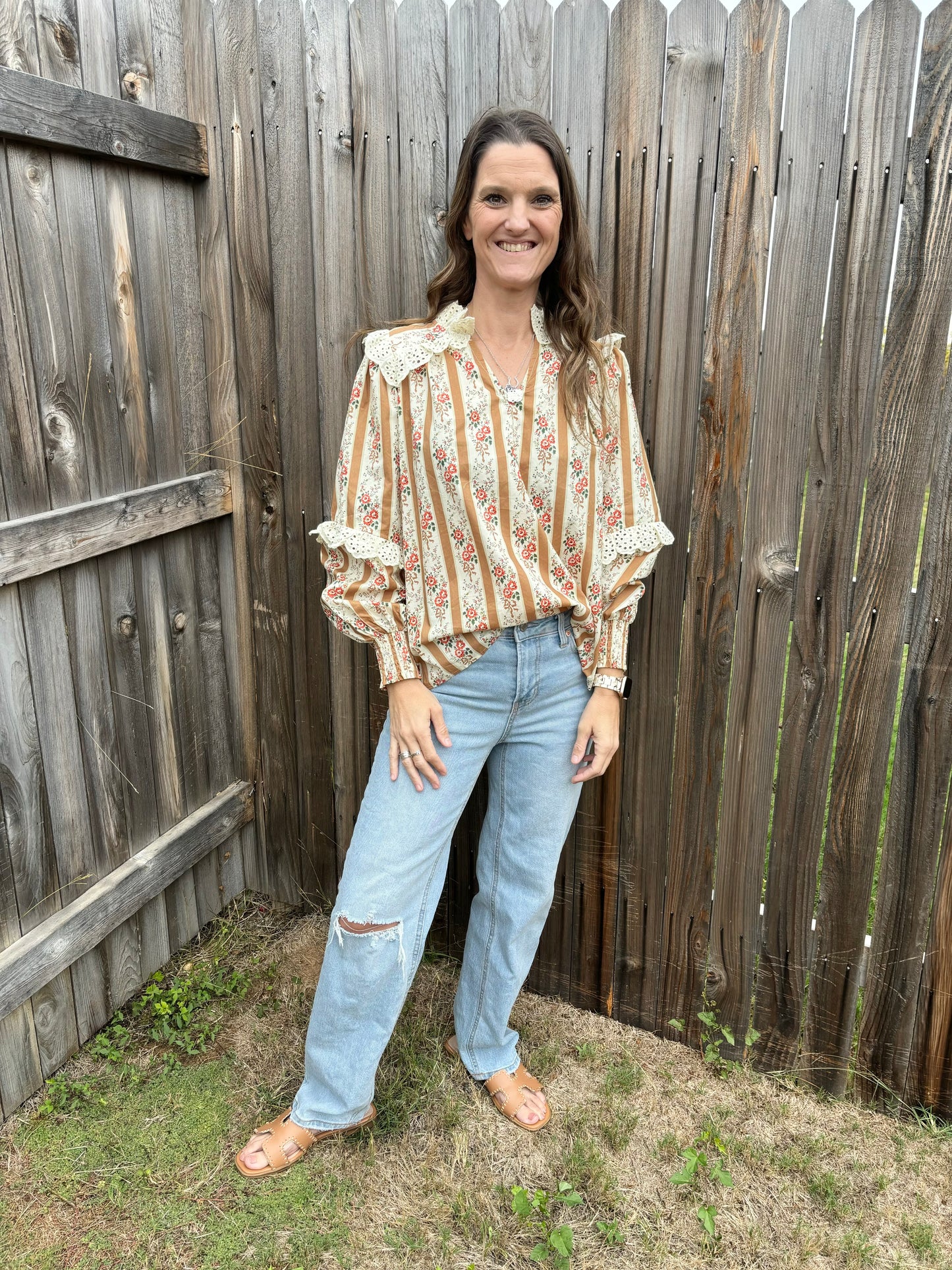 Floral Ruffle Blouse