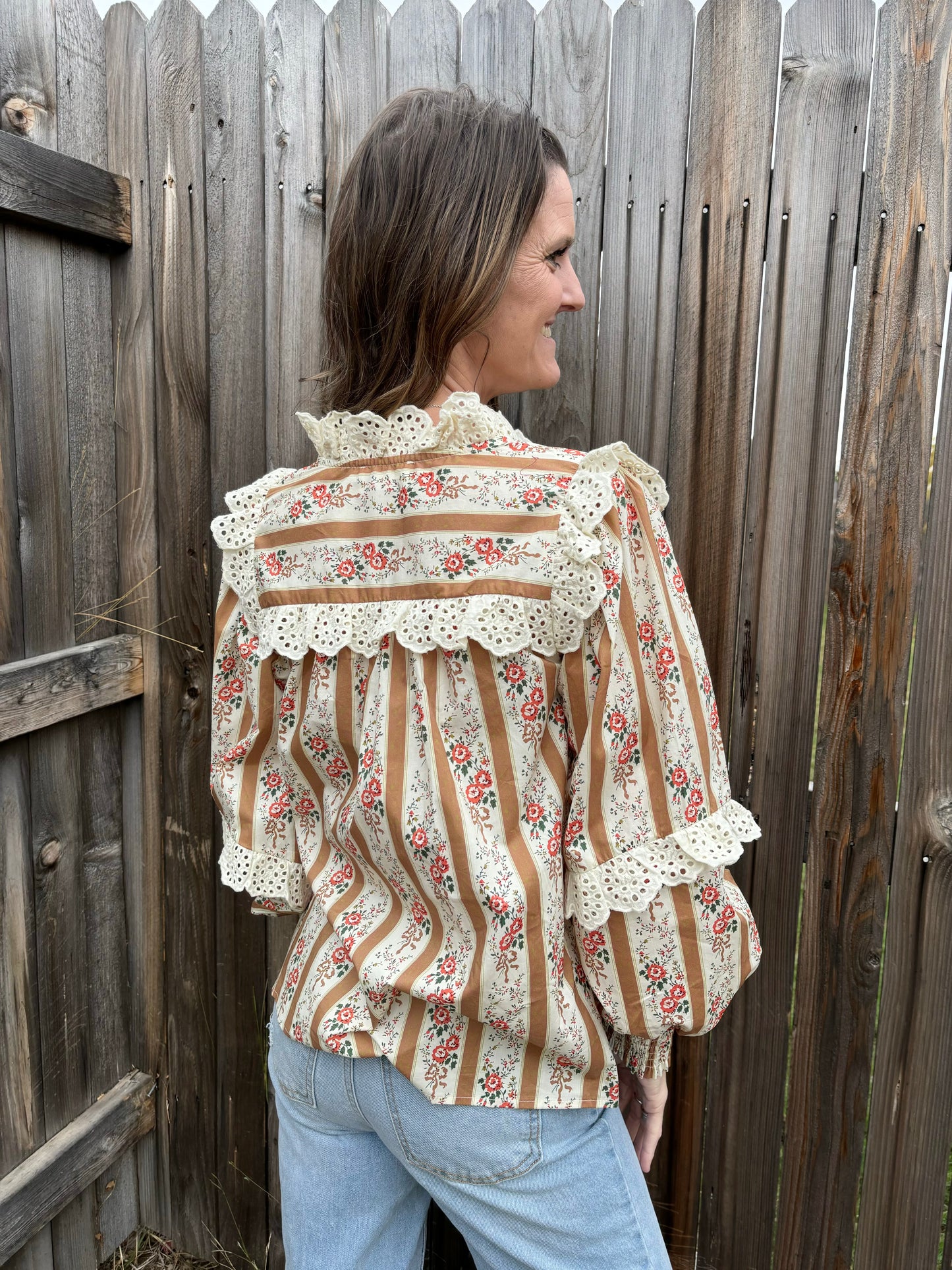 Floral Ruffle Blouse