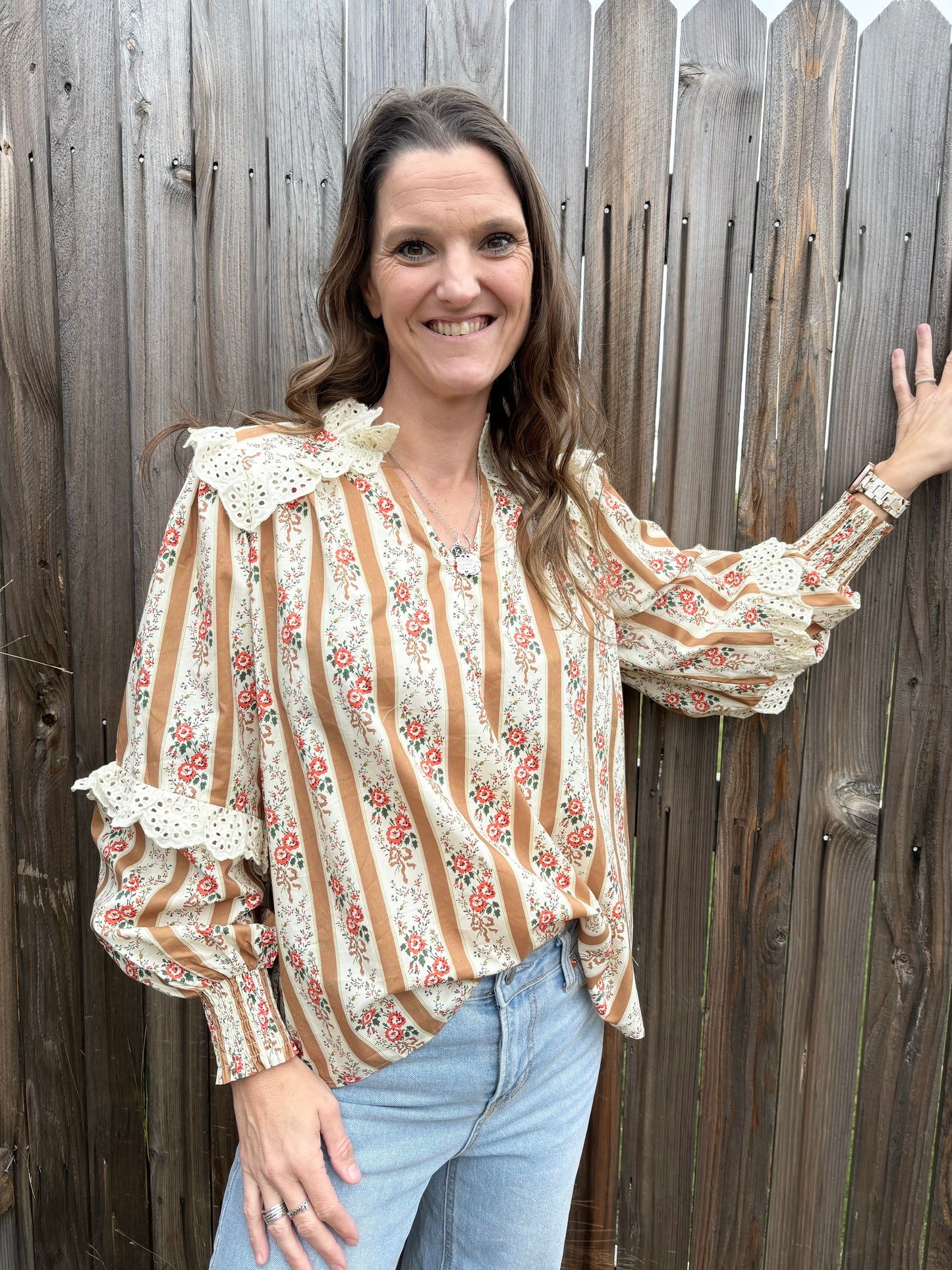 Floral Ruffle Blouse