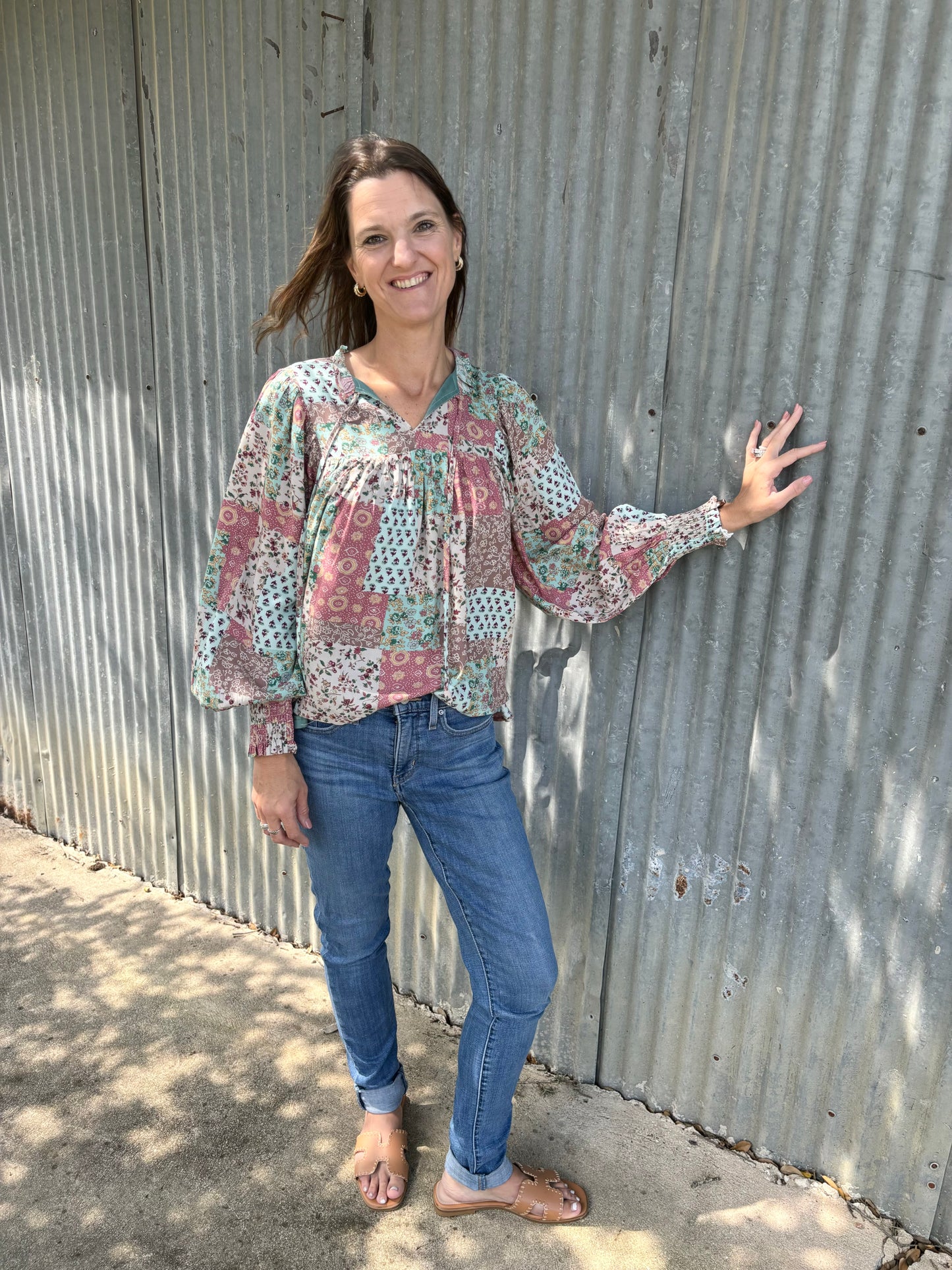 The Stephanie Patchwork Blouse